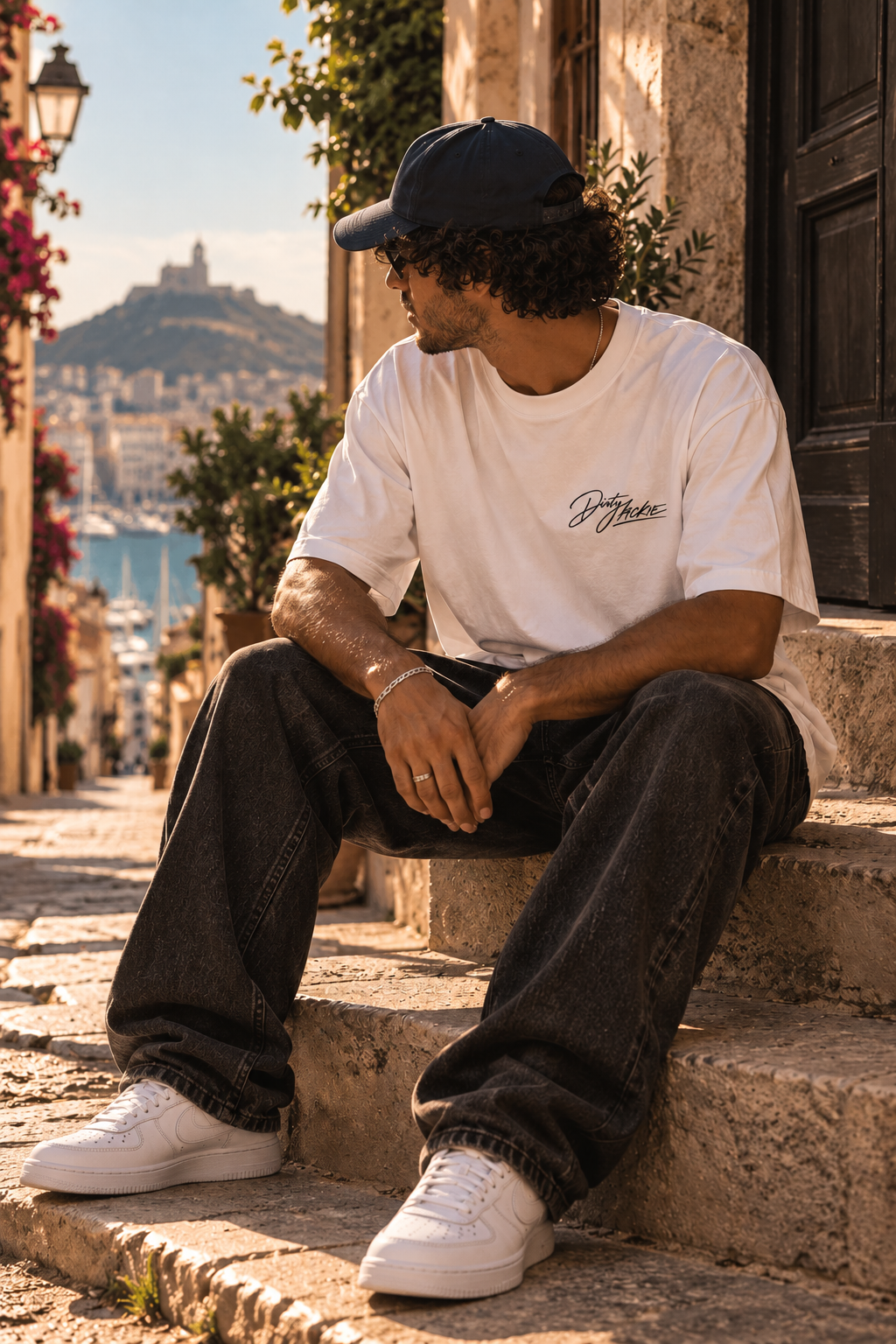T-shirt oversize unisexe 100% coton cardé - JACKIE & MICHEL PLATINI